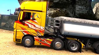 ETS 2 - The New Actros Transporting Stones from Strasbourg to Luxembourg Part 1