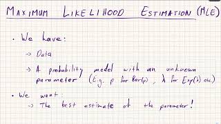 Introduction to Maximum Likelihood Estimation with Worked Example