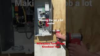 Milwaukee Force Logic Knockout Tool * In Action*