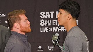 Canelo y Jaime Munguía se enfrentan tras tensa conferencia de prensa