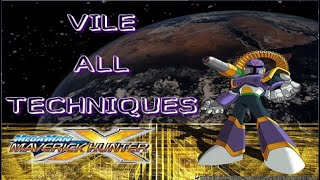 Mega Man Maverick Hunter X - Vile All Techniques