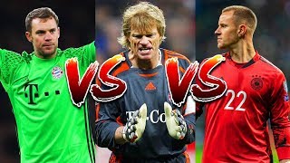 Manuel Neuer VS Oliver Kahn VS Marc-André ter Stegen ● Craziest Goalkeeper Saves & Skills Ever