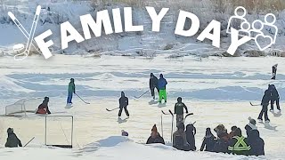 Hockey Windup On the River | Wawanesa Manitoba