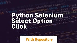 python selenium select option click