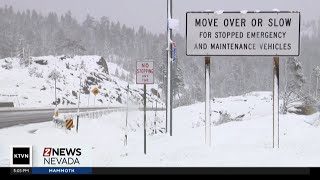 Preparing for snow over Donner Summit