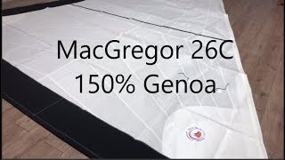 Replacement MacGregor 26C  150% Furling Genoa  - Challenge Warp Drive Tri Radial Dacron