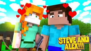 Minecraft  MOVIE THE LIFE OF ALEX \u0026 STEVE || HOW ALEX MET STEVE!!!