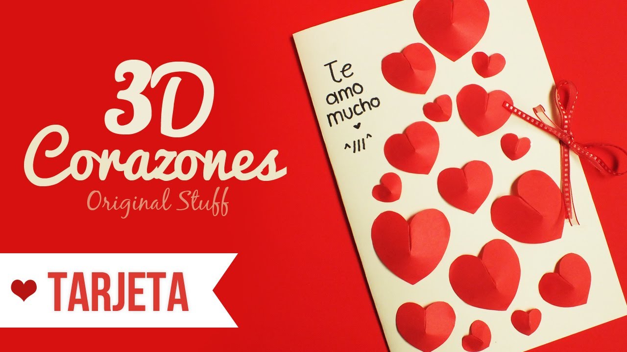 Tarjeta De Corazones 3d Original Stuff Youtube