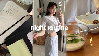 Realistic Night Routine of a College Student 🌙 Study Vlog, What I Eat, Exercise Routine, Skincare