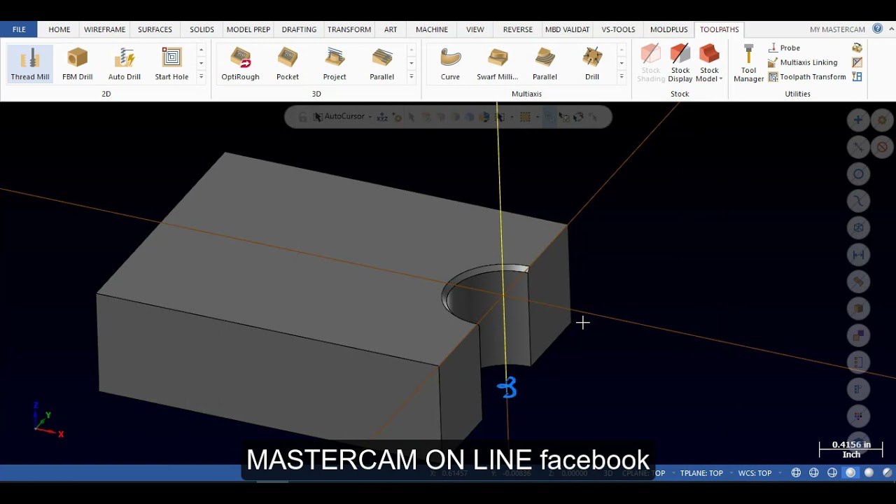 Mastercam Thread Mill Youtube