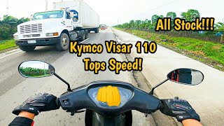 Kymco Visar 110 Top Speed All Stock | Lady Rider