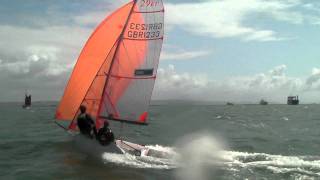 29er sailing, downwind blast at weymouth