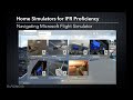 Using a home simulator for IFR proficiency Webinar