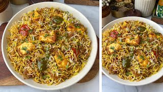 Paneer Tikka Dum Biryani Recipe | पनीर बिरयानी | Restaurant Style Paneer Biryani | Lunch Recipes |