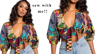 How to Make a Wrap Crop Top: Easy Cutting and Stitching Tutorial.