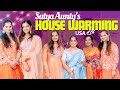 USA lo housewarming party: amma friend's new illu america lo || Telugu Vlogs in USA|English Subs|A&C