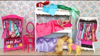 Barbie Rapunzel Little Mermaid Ariel Bunk Bed Morning Routine Breakfast at McDonalds