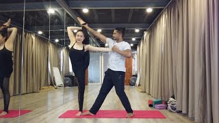 How To Do Trivikramasana - Standing Split Pose | Advanced Hip Opening Yoga Pose | YOGRAJA