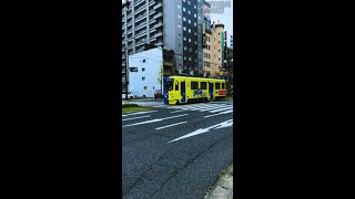 【鉄道/発車シーン】鹿児島市交通局 9500形 スプラトゥーン3 ラッピング #Shorts