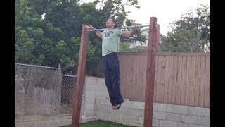 46 strict dead hang muscle ups to 4 full range of motion pull ups to Zef isometric hold to pull up!