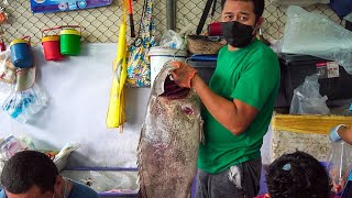 30 Kg GIANT Goliath Grouper Cutting - Amazing Cutting Skills - โชว์แล่ปลาเก๋าตัวใหญ่ ลุงทองปน ทะเลสด