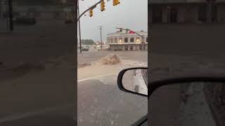 Fountain of Floodwater Flows Out of Manhole Amidst Heavy Rain - 1214967