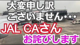 日本航空JALのCAさんによるお詫びアナウンス  大阪空港・伊丹到着後のアナウンス