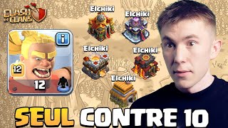 Je suis Seul en 1v10 avec les Barbares Attaquants ! Clash of Clans