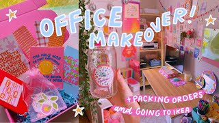 office refresh! ✿ packing orders + custom punch needle || Studio Vlog || Small Business Vlog