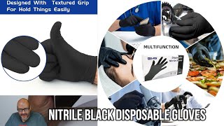 Nitrile Black Disposable Gloves