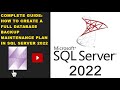 How to Create a Full Database Backup Maintenance Plan in SQL Server 2022