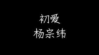 杨宗纬 - 初爱 (动态歌词)