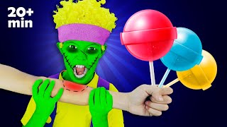 Learn Colors with A Sweet Lollipop Zombie Trap + Wheels On The Bus | Nursery Rhymes & Kids Songs