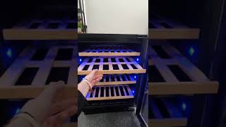 A closer look at the Dunavox DAU-45.125DSS.TO handleless wine cooler - EWR