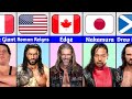 WWE Wrestlers Nationality | WWE Wrestlers From Different Countries.