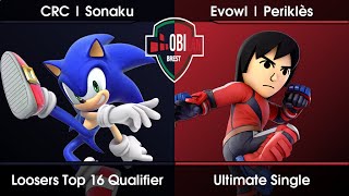 Obilan 2023 - Sonaku (Sonic) Vs. Periklès (Mii Brawler) SSBU Ultimate Tournament