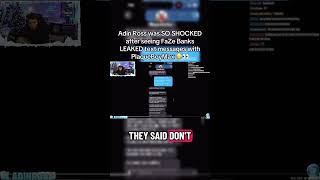 Adin Ross was SO SHOCKED after seeing FaZe Banks LEAKED text messages with PlaqueBoyMax 😳👀 #shorts