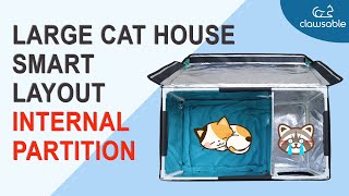 The function of the inner partition of the  large Clawsable cat house