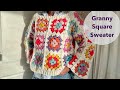 How to Crochet a Granny Square Sweater