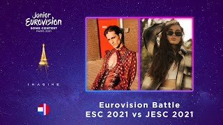 Eurovision 2021 🇳🇱 vs Junior Eurovision 2021 🇫🇷 (By Country) | Eurovision Battle | 17 Countries