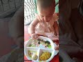 first time eating baby..।।। মুখে ভাতের দিন প্রথম তার সামনে খাবার দিলাম।