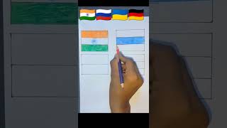 India Russia Ukraine Germany flag drawing #drawing #shorts #viral #viralshorts