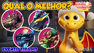 NÃO PERCA A CHANCE DE GANHAR ÓTIMOS DRAGÕES TIRANOS NO DRAGON MANIA A LENDA