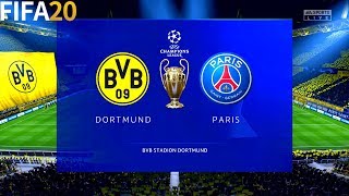 FIFA 20 | Borussia Dortmund vs PSG - Round of 16 UEFA Champions League - Full Match & Gameplay