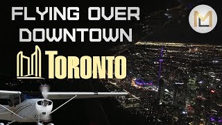 Cessna 172 - Toronto Night City Tour | C172 VFR X-Country Flight