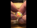 ️18kt welo ethiopia opal ring stunning color play. 8ct faceted welo opal