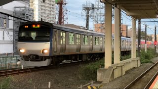 相鉄10000系10706F編成　かしわ台駅送り込みとして海老名駅前を通過するシーン