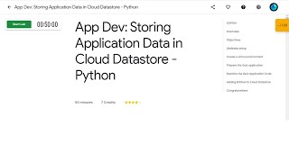 App Dev: Storing Application Data in Cloud Datastore - Python