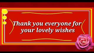 " Thank you " Status for replying Wishes || Whatsapp Status Video