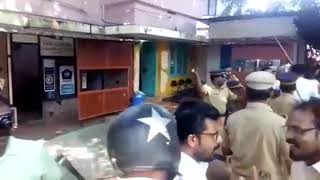 Chavakkad police Laathi charge against AIYF  , MASM \u0026 ISLAMIC SCHOOL